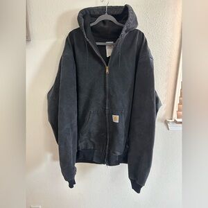 Vintage Carhartt Duck Canvas Active Thermal Lined USA Jacket Mens Size 4XL Tall